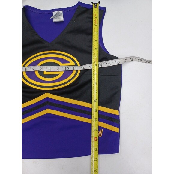 Vtg Varsity Cheerleading Cheerleader Uniform G Gators Purple Yellow Sz 36 - Picture 7 of 10